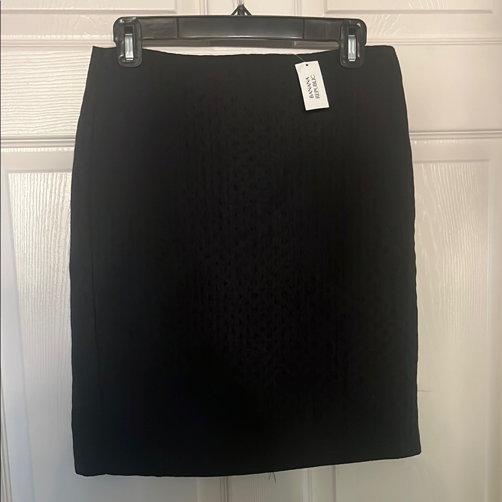 NWT banana republic textured black pencil skirt 2 XS